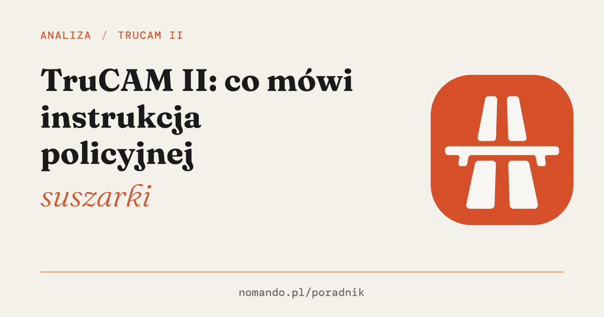 TruCAM II: co mówi instrukcja policyjnej suszarki